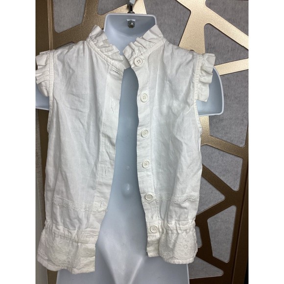 GIRLS GAP EDENS BOUQUET JANIE AND JACK DRESS TOPS blouses WHITE IVORY LOT sz 4 5 - Picture 3 of 14